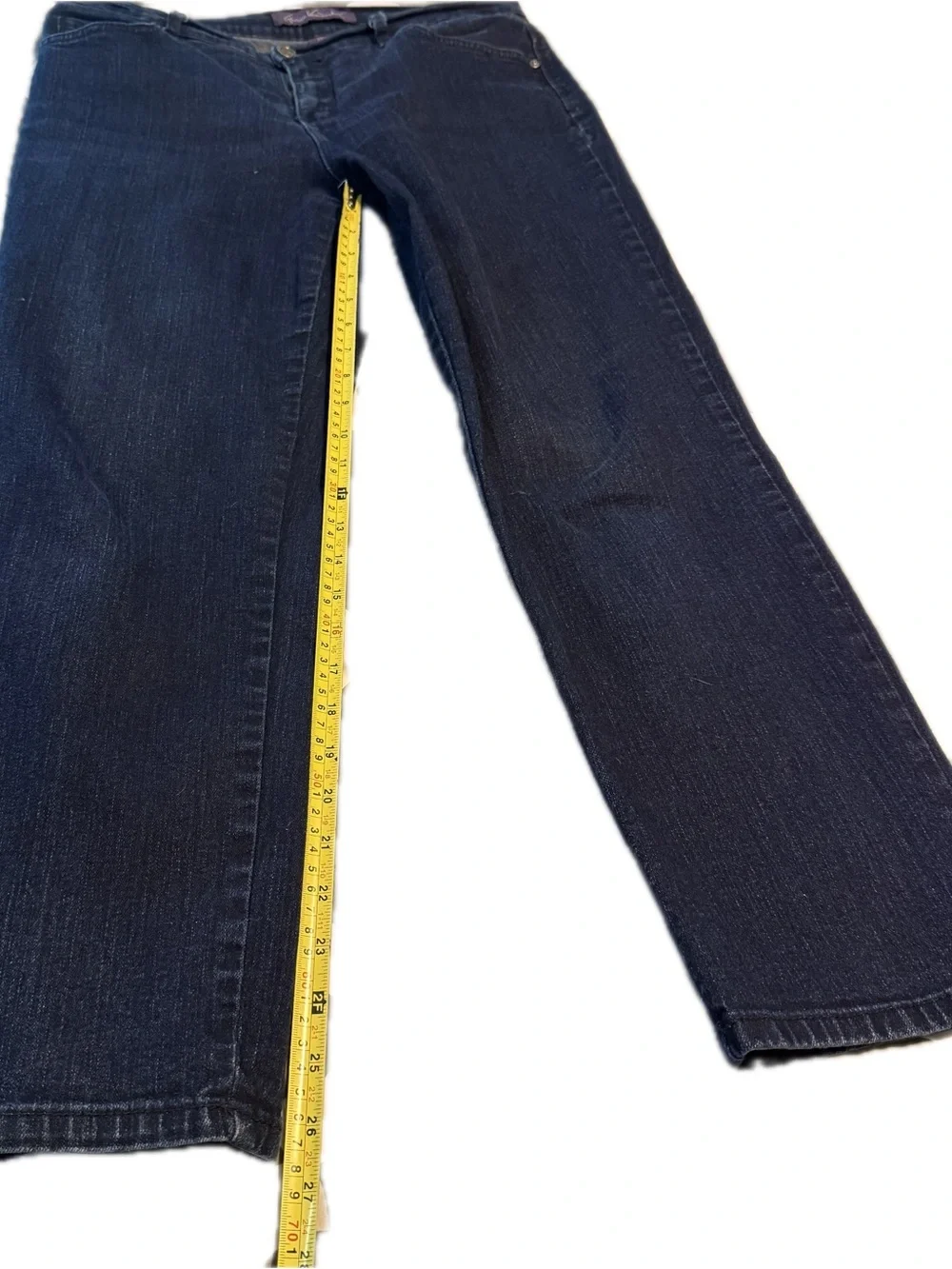 Gloria Vanderbilt Womens Size 12 Dark Wash Ankle Jeans Stretch Straight Leg